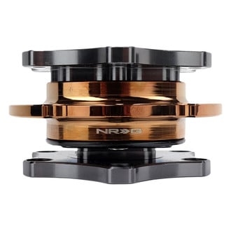 NRG Innovations® - SFI SPEC 42.1 Gen Gun Metal Quick Release with Rose Gold Ring