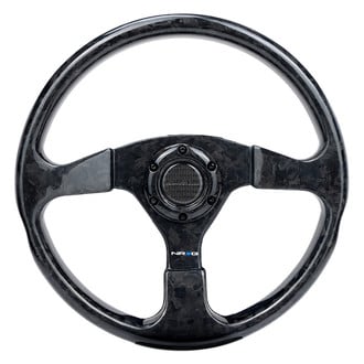 NRG Innovations® - 3-Spoke Forged Carbon Fiber Flat Steering Wheel