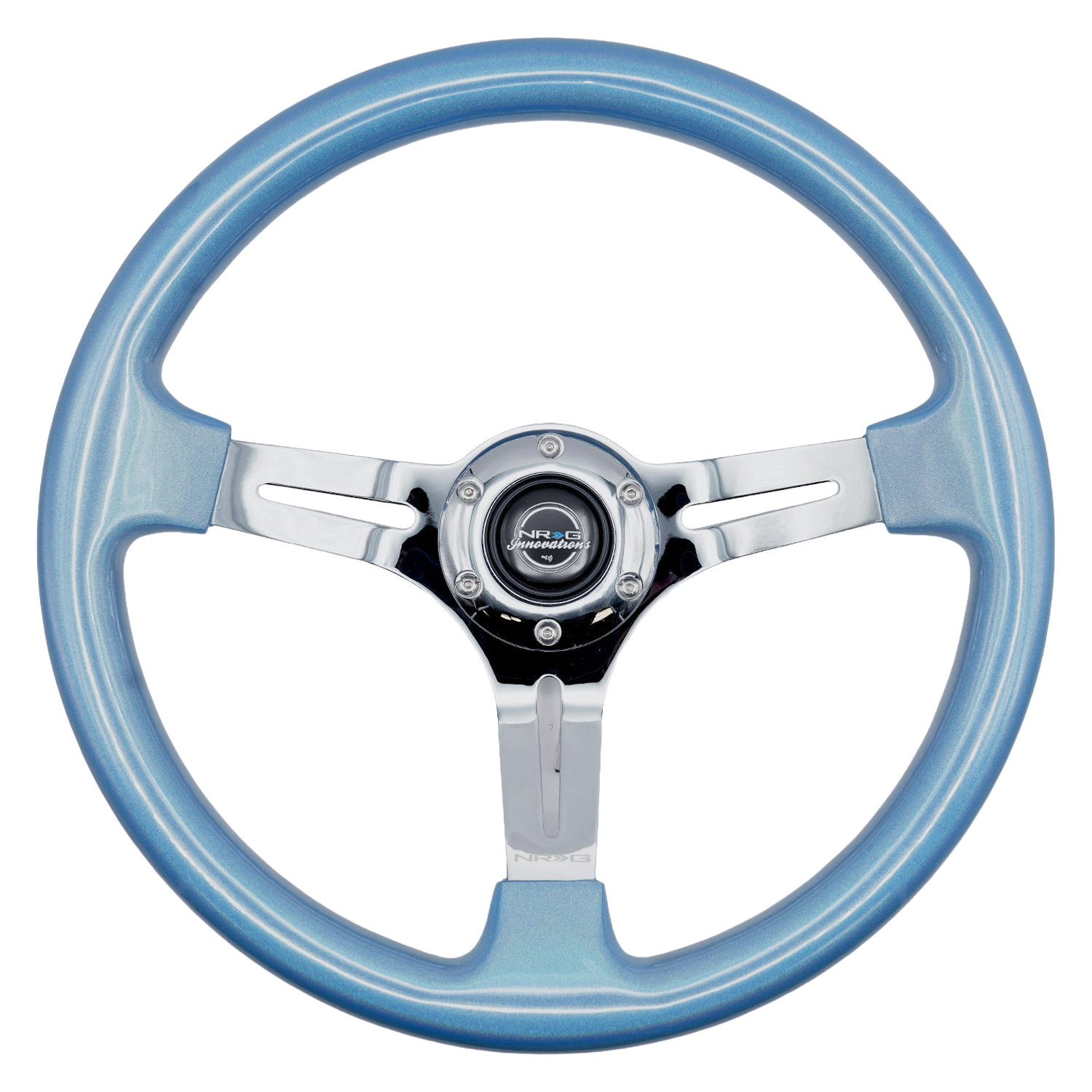 NRG Innovations® ST-030CH-BL - 3-Spoke 3-Spoke Classic Wood