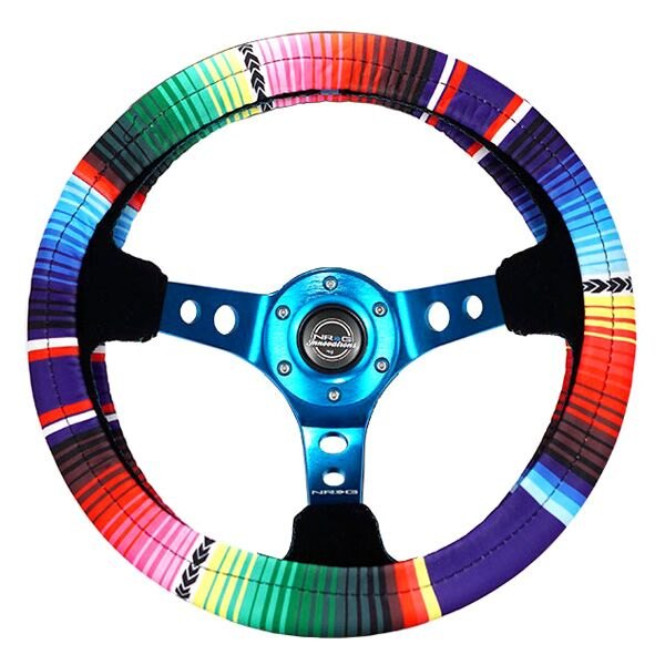 NRG Innovations® - Prisma Mexicali Style Polyester Steering Wheel Cover with Prisma Tag