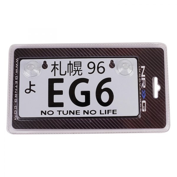 NRG Innovations® - JDM Style Mini License Plate with EF9 Logo