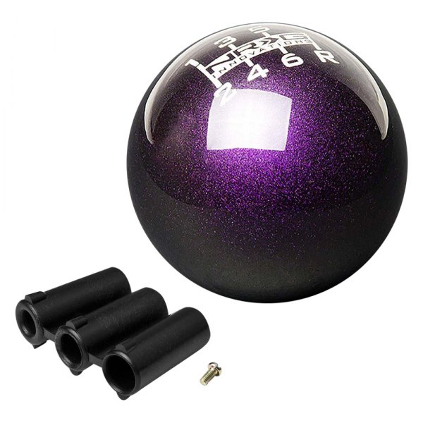 NRG Innovations® - Manual 6-Speed Pattern Ball Style Weighted Green/Purple Chameleon Shift Knob