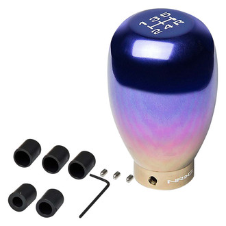 NRG Innovations® - Manual Type-R Ball Style 5-Speed Pattern Titanium Purple Shift Knob