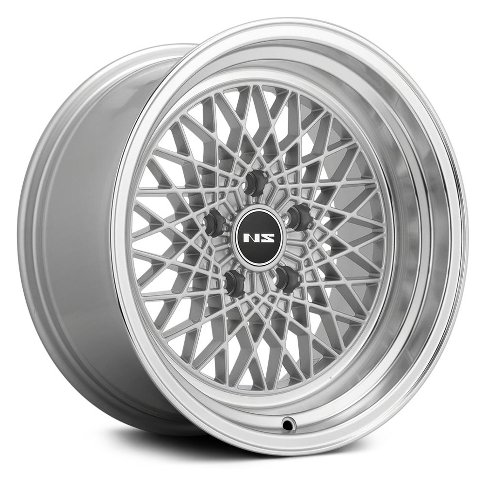 NS SERIES® DRIFT-MDV2 Wheels - Silver with Polished Lip Rims - NS