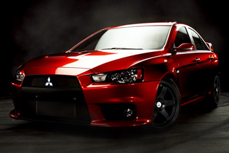 NS Series® - M01 Matte Black on Mitsubishi Lancer Evo