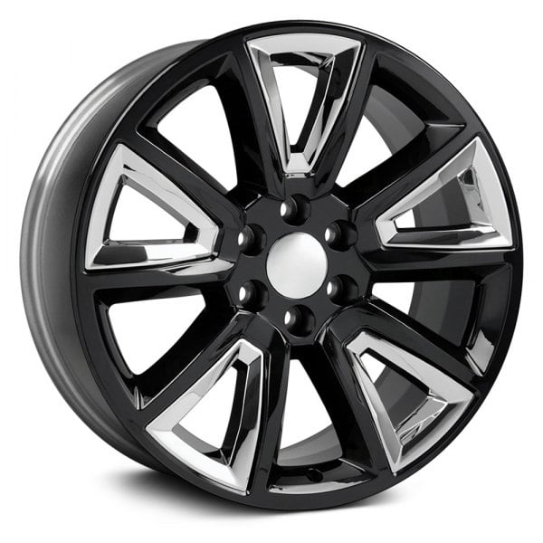 OE REVOLUTION® C-08 Wheels - Gloss Black with Chrome Inserts Rims