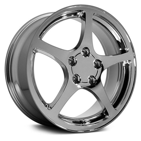 OE Wheels® - 17 x 8.5 5-Spoke Chrome Alloy Factory Wheel (Replica)