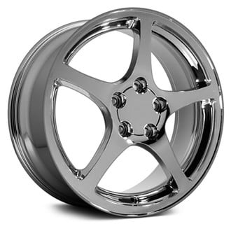 OE Wheels® - 5-Spoke Chrome 17x8.5 Alloy Factory Wheel - Replica