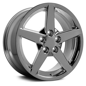 OE Wheels® - 5-Spoke Chrome 19x10 Alloy Factory Wheel - Replica
