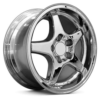 OE Wheels® - 5-Spoke Chrome 17x11 Alloy Factory Wheel - Replica