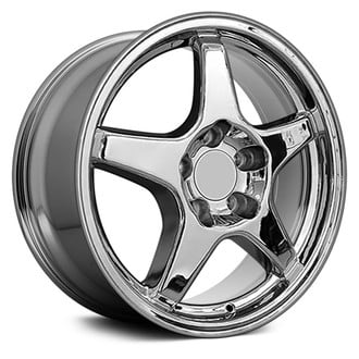 OE Wheels® - 5-Spoke Chrome 17x9.5 Alloy Factory Wheel - Replica