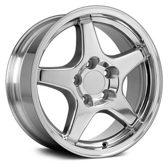 OE Wheels® - 5-Spoke Polished 17x9.5 Alloy Factory Wheel - Replica
