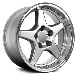 OE Wheels® - 5-Spoke Silver with Machined Lip 17x11 Alloy Factory Wheel - Replica