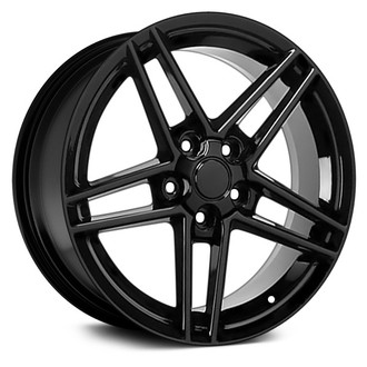 OE Wheels® - Double 5-Spoke Black 19x10 Alloy Factory Wheel - Replica