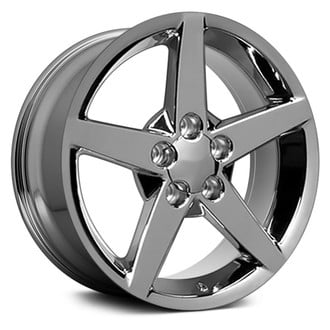 OE Wheels® - 5-Spoke Chrome 18x9.5 Alloy Factory Wheel - Replica