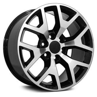 OE Wheels® - 6 Y-Spoke Black with Machined Face 20x9 Alloy Factory Wheel - Replica