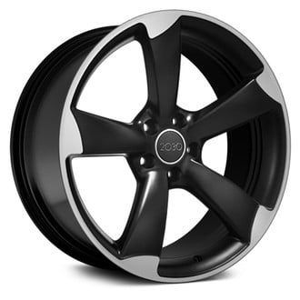 OE Wheels® - 5 Turbine-Spoke Matte Black with Machined Face 19x8.5 Alloy Factory Wheel - Replica