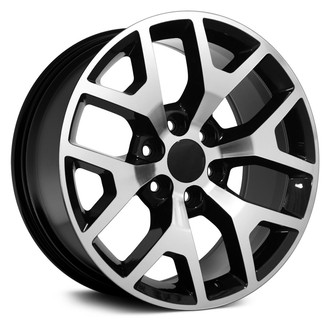 OE Wheels® - 6 Y-Spoke Black with Machined Face 22x9 Alloy Factory Wheel - Replica