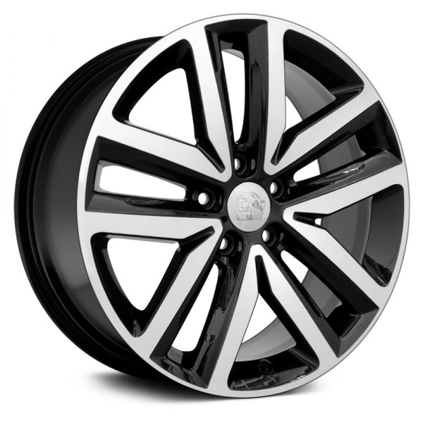 OE Wheels® - 18 x 7.5 Double 5-Spoke Black with Machined Face Alloy Factory Wheel (Replica)