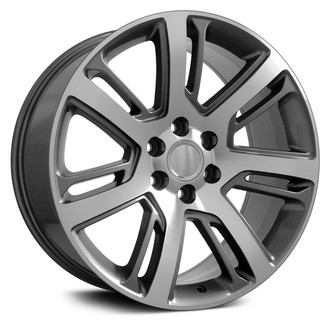 OE Wheels® - 7 Double I-Spoke Gunmetal with Machined Face 22x9 Alloy Factory Wheel - Replica