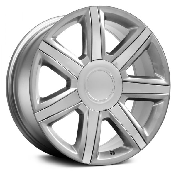 OE Wheels® - 22 x 9 7 I-Spoke Hyper Silver with Chrome Insert Alloy Factory Wheel (Replica)