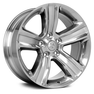 OE Wheels® - 5-Spoke Polished with Silver Inlay 20x9 Alloy Factory Wheel - Replica