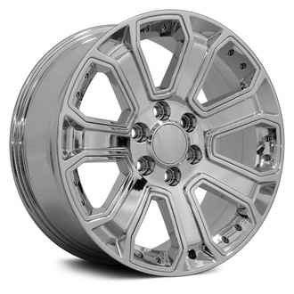 OE Wheels® - 7 I-Spoke Chrome with Chrome Inserts 20x8.5 Alloy Factory Wheel - Replica