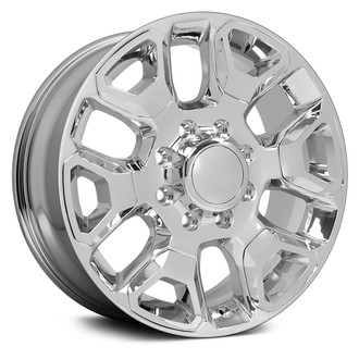 OE Wheels® - 6 Y-Spoke Chrome with Chrome Inserts 20x8 Alloy Factory Wheel - Replica