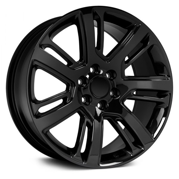 OE Wheels® - 22 x 9 7 Double-Spoke PVD Black Chrome Alloy Factory Wheel (Replica)