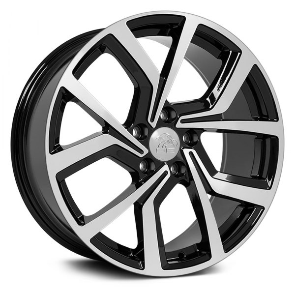 OE Wheels® - 18 x 8 10 Spiral-Spoke Black with Machined Face Alloy Factory Wheel (Replica)