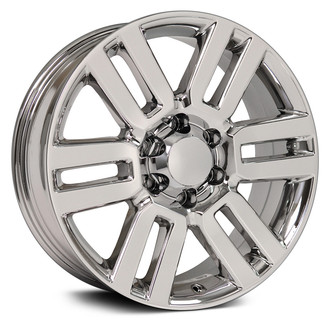 OE Wheels® - 6 V-Spoke Chrome 20x7 Alloy Factory Wheel - Replica