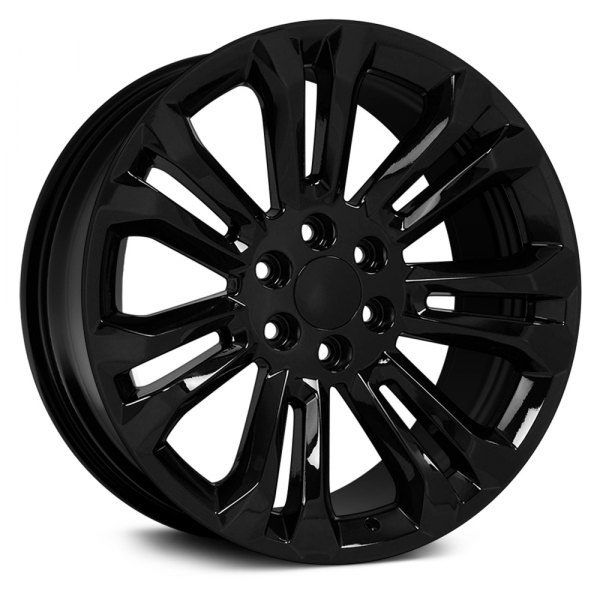 OE Wheels® - 22 x 9 7 Double I-Spoke Black Alloy Factory Wheel (Replica)