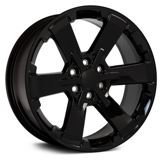 OE Wheels® - 6 I-Spoke Black 22x9 Alloy Factory Wheel - Replica