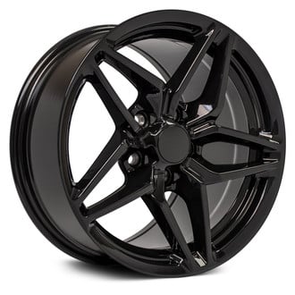 OE Wheels® - Double 5-Spoke Black 17x9.5 Alloy Factory Wheel - Replica