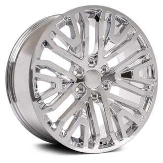 OE Wheels® - 6 Double V-Spoke Chrome 22x9 Alloy Factory Wheel - Replica