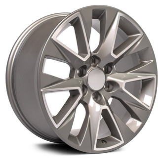 OE Wheels® 9509757 - 5 V-Spoke Silver with Machined Accents 20x9 Alloy Factory Wheel - Replica