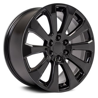 OE Wheels® - 10 I-Spoke Black 22x9 Alloy Factory Wheel - Replica