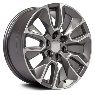 OE Wheels® - 5 V-Spoke Gunmetal Machined 20x9 Alloy Factory Wheel - Replica