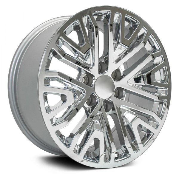 OE Wheels® - 20 x 9 6 Double V-Spoke Chrome Alloy Factory Wheel (Replica)