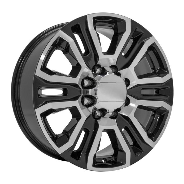 OE Wheels® - 20 x 8.5 6 Double-Spoke Black Machined Alloy Factory Wheel (Replica)