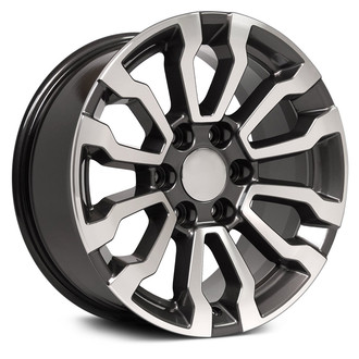 OE Wheels® - 6 V-Spoke Gunmetal with Machined Face 18x8.5 Alloy Factory Wheel - Replica