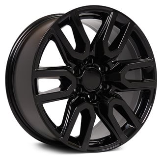 OE Wheels® - 6 V-Spoke Black 20x9 Alloy Factory Wheel - Replica