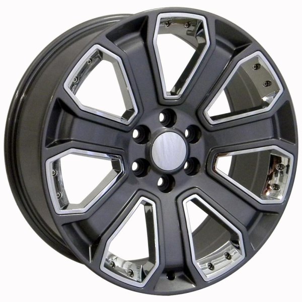 OE Wheels® - 22 x 9 7-Spoke Gunmetal Alloy Factory Wheel (Replica)