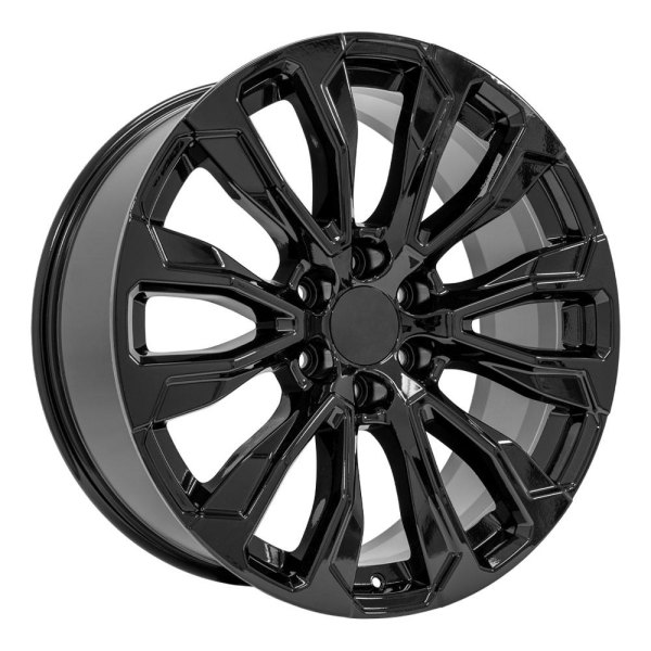 OE Wheels® - 22 x 9 6 V-Spoke Gloss Black Alloy Factory Wheel (Replica)