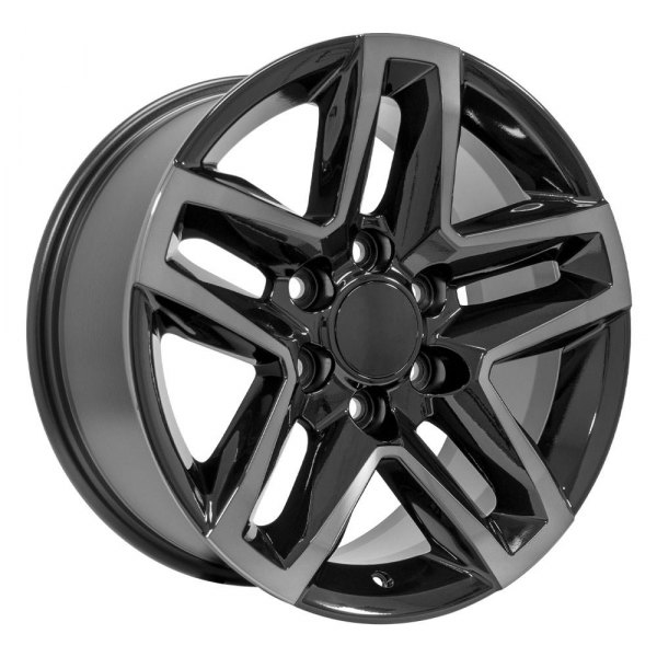 OE Wheels® - 18 x 8.5 Double 5-Spoke Black Machined with Tinted Clear Alloy Factory Wheel (Replica)