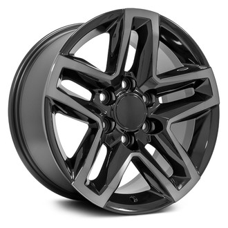 OE Wheels® - Double 5-Spoke Black Machined with Tinted Clear 18x8.5 Alloy Factory Wheel - Replica