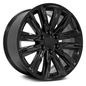OE Wheels® - 6 V-Spoke Gloss Black 20x9 Alloy Factory Wheel - Replica