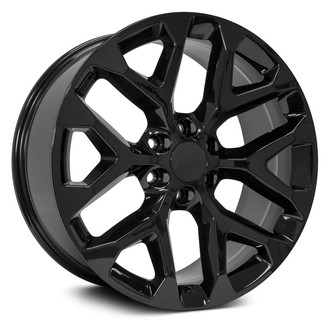 OE Wheels® - 6 Y-Spoke Black 22x9 Alloy Factory Wheel - Replica