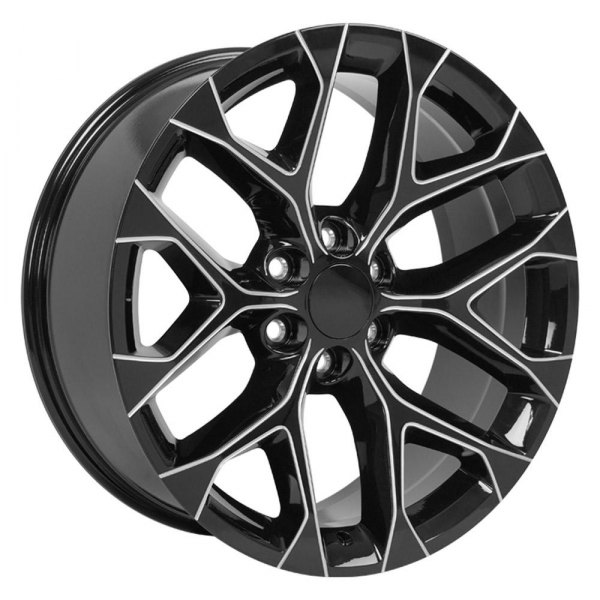 OE Wheels® - 22 x 9 6 Y-Spoke Black with Milled Edge Alloy Factory Wheel (Replica)