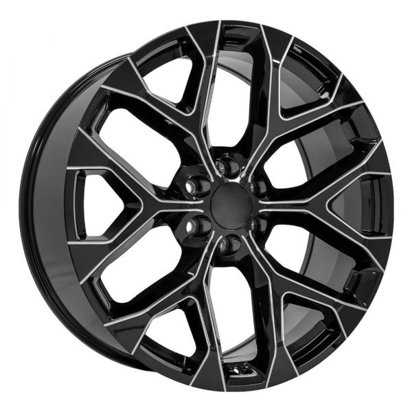 OE Wheels® - 24 x 10 6 Y-Spoke Black with Milled Edge Alloy Factory Wheel (Replica)